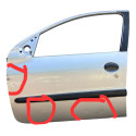 Porta Dianteira Lado Esquerdo Peugeot 206 2004 2005 2006 Dianteira Esquerda Cinza